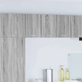 Függő szekrény polcokkal Riga 2 pcs Szürke Sonoma és fehér