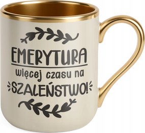 Prémium Bögre Arany Ekrü Nyugdíjas Ajándék