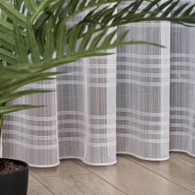Függöny méteráru fehér 320cm csíkos háló alul modern olcsó