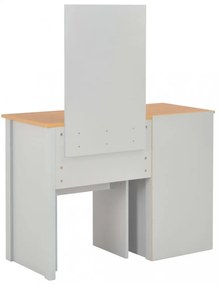 szürke öltözőasztal tükörrel és ülőkével 104 x 45 x 131 cm