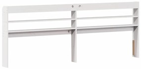 fehér tömör fenyőfa fejtámla polcokkal 180 cm