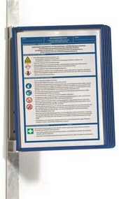 Bemutatótábla tartó, fali, mágneses, 5 db bemutatótáblával, DURABLE VARIO® 5 MAGNET, sötétkék (DB591407)