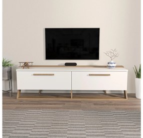 TV asztal/Szekrény Agaela (fehér + dió) . 1101395