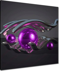 Vászonkép 80x80 Lila gömbök
