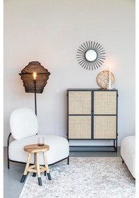 Fekete rattan magas komód 80x100 cm Guuji - White Label