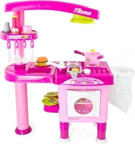 G21 játék - Gyerek konyha nagy, tartozékokkal, rózsaszín