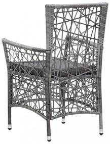7 részes szürke kültéri polyrattan étkezőgarnitúra
