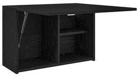 fekete szerelt fa fali fürdőszobaszekrény 60x25x40 cm