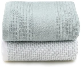 Mentazöld-szürke darázsmintás törölköző szett 2 db-os 40x60 cm Betty – Foutastic