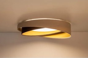 LED dimmelhető mennyezeti lámpatest SM. GALAXY M. 24W/230V Ø 55 cm bézs/barna/arany + távirányító