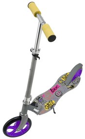 Juskys Gyerek roller Graffiti - szürke/lila