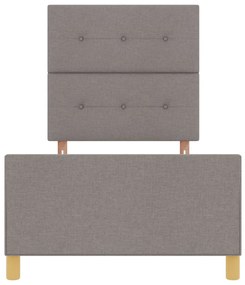 Taupe ágykeret 100x200 cm szövetből