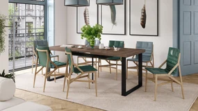Mazzoni AVELLA Barna Tölgy - LOFT STÍLUSÚ 310 cm-re BŐVÍTHETŐ ASZTAL NAPPALIBA/ÉTKEZŐBE!