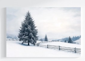 Vászonkép Canvas Tájkép Szabadtér Tél Hó Fa Hófúvás Fa 60x40