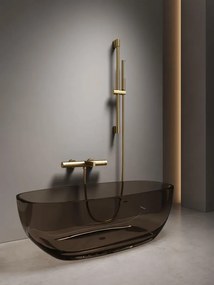 AREZZO design ELEGANT termosztatikus kádcsaptelep szett, szálcsiszolt arany