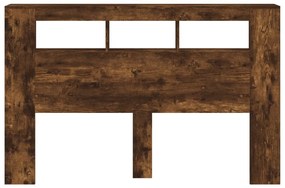 sonoma tölgy színű szerelt fa LED-es fejtámla 160x18,5x103,5 cm