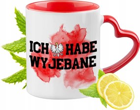 Vicces Piros Bögre Szív Alakú Füllel Ajándék