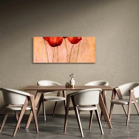 Kép - piros tulipán (120x50 cm)