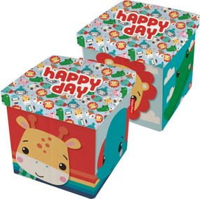Fisher Price Happy Day játéktároló 30×30×30 cm