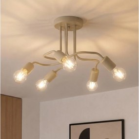 Felületre szerelhető CHARLIE csillár 5xE27/15W/230V, bézs
