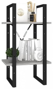 2-szintes betonszürke szerelt fa könyvszekrény 40 x 30 x 70 c