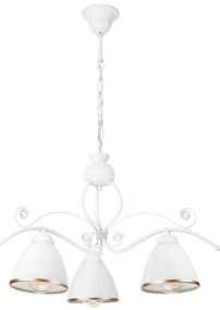 Csillár láncon RETRO II 3xE27/60W/230V fehér