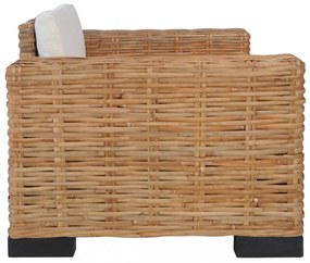 természetes rattan fotel párnával