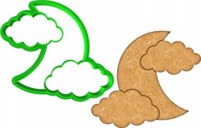 Karácsonyi Forma Mézeskalács lyukasztó Karácsony Hold 8cm