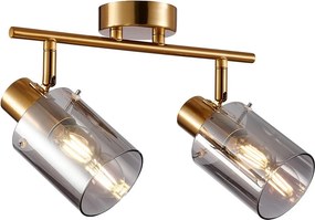 Italux modern spot lámpa sardo füstös sárgaréz itxspl-5581-2-bro-sg