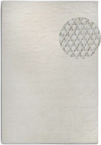 Gyapjú szőnyeg nappaliba 160x230cm, kézzel szőtt krémszínű