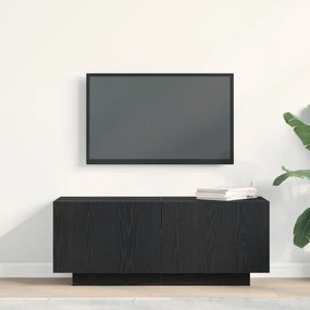 TV Szekrény Fekete Tölgy 100x35x40 cm Műanyag Fa