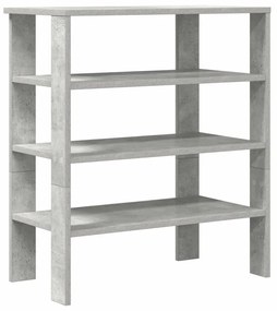 betonszürke szerelt fa cipőtartó 61x32x70 cm