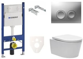 Fali WC szett Geberit előtétfalas szereléshez + SAT Brevis WC SIKOGES7W3S