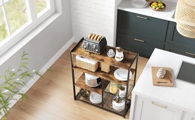 Konyhai Polc TAYLOR 95x80 cm, rusztikus barna