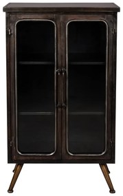 Fekete fém tálalószekrény 60x100x35 cm Denza – Dutchbone