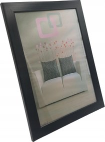 Képkeret A4 21x29,7 fa fekete univerzális oklevél