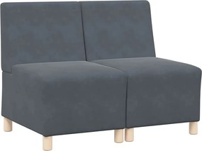 vidaXL Karfa Nélküli Modularis Kanapé Egység 2 pcs Sötétszürke