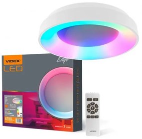 LED lámpatest , mennyezeti , 72W , RGB , CCT , dimmelhető , fehér , távirányítóval , VIDEX , EDGE