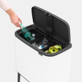 Fehér acél érintésre nyíló szelektív szemetes 33 l Bo Touch Bin – Brabantia