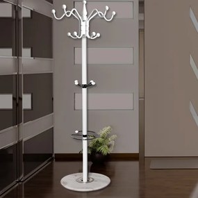Casaria® Álló ruhafogas - fehér