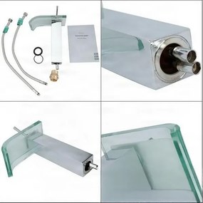 Mosdócsaptelep EYN EYN0145 LED-világítással és vízeséses kifolyóval, többféle színváltozatban