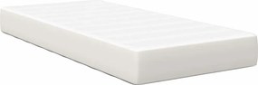 vidaXL Ágy Matrac matracmal Krém 100 x 200 cm szövet