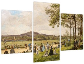 Kép - French 19th Century, Race Course at Longchamps, reprodukciók (90x60 cm)