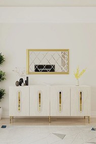 Rany 180 - White, Travertine, Gold