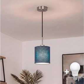 BRILAGI - NUBILA LED kábeles csillár 1xE27/60W/230V, átm. 14 cm, fekete/sötétkék