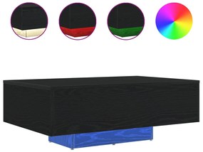 Dohányzóasztal LED világítással Fekete tölgy 85x55x31 cm