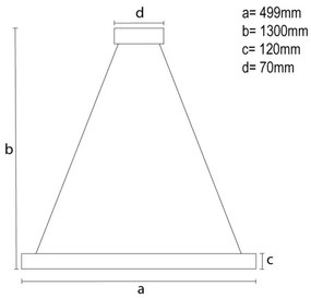 LED dimmelhető függeszték kábellel LED/80W/230V 3000-6500K fekete + DO