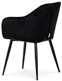 Fekete Bársony Étkezőszék. PIKA BK4