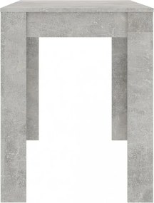 betonszürke szerelt fa étkezőasztal 120 x 60 x 76 cm