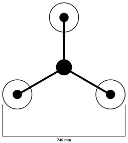 Jupiter 1175 - XS3 - Függeszték XSARA 3xE27/60W/230V